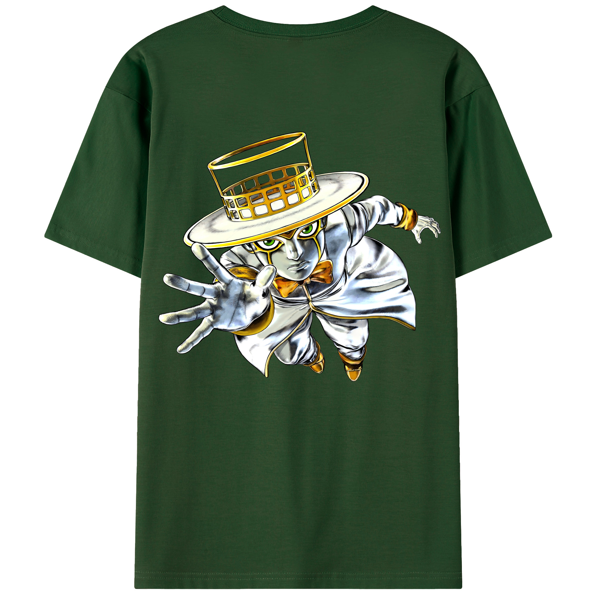 （画像用） ジョジョの奇妙な冒険 岸辺 露伴（きしべ ろはん） JoJo's Bizarre Adventure Rohan Kishibe 綿100％半袖Tシャツ（背面プリント）